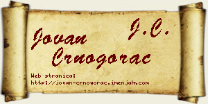 Jovan Crnogorac vizit kartica